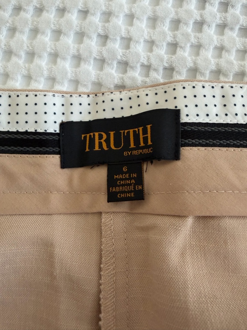 Truth by republic Classic Wide Leg Cream Women's Pants - Picture 2 of 11